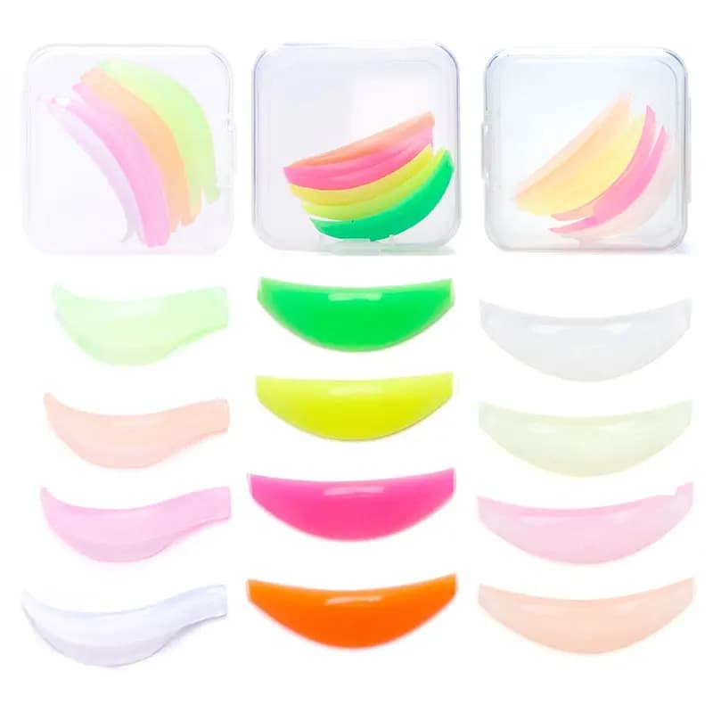 4 pairs of bearings for permanent silicone eyelashes recycling lifting rods for 3D folding shield supplies for extension eyelashes