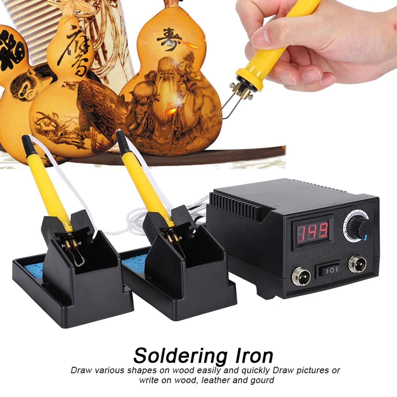 Strumento per kit di combustione a legna Strumento per kit di combustione a legna per pirografia professionale a temperatura regolabile