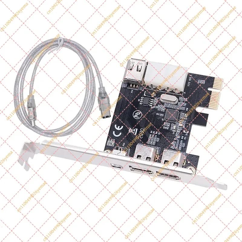 FY PCI-E 1x 1394 4 Port DV HD Video Capture Card Firewire Adapter 800/400/200/100Mbps Hot-Swap Support for Desktop PC