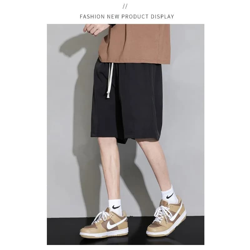 Pantaloncini Estivi da Ciclismo per Uomo, Assorbenti e ad Asciugatura Rapida, Casual e alla Moda, Modello Loose a Tre Quarti