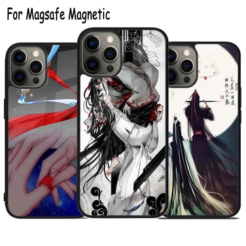 WangXian The Untamed Charge Cover per iPhone 17 Air 15 16 16e 14 13 11 12 Pro Max Plus con Bumper Magnetico Magsafe