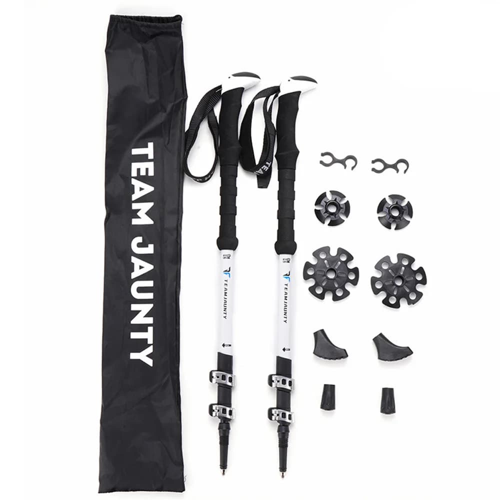 1 Trekking pole in Aluminium 7075 to 3 Sections with Exterior Lock, Ultralights and High resistance for hiking ZK60S