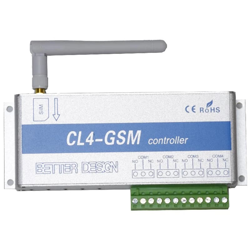 A68Z Relè a 4 canali CL4-GSM SMS GSM APP Controller wireless Ricevitore GSM e interruttore Operatore apriporta/porta per allarme domestico Se