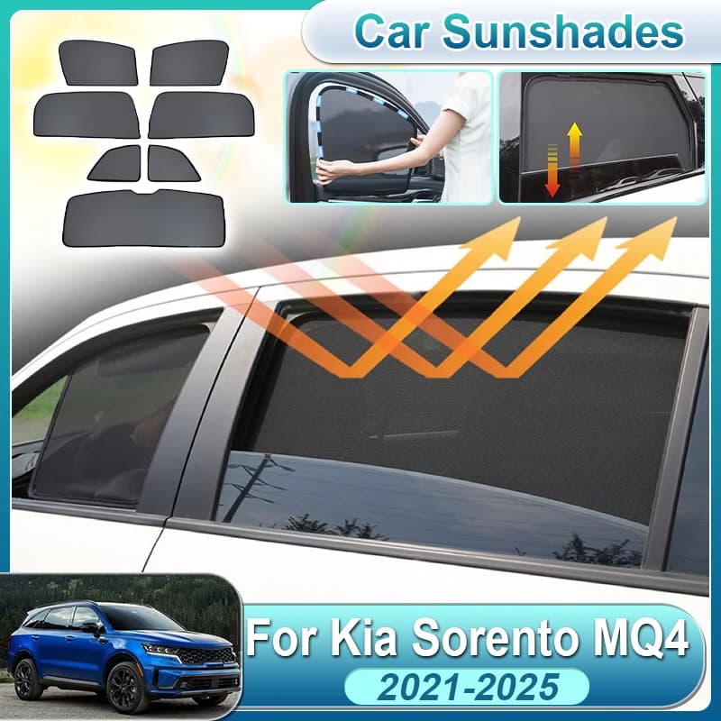 Parasole per Auto Kia Sorento Accessori 2025 MQ4 2021-2025 Coperture Parasole Anteriori Posteriori per Parabrezza e Finestrini Laterali Accessori Auto