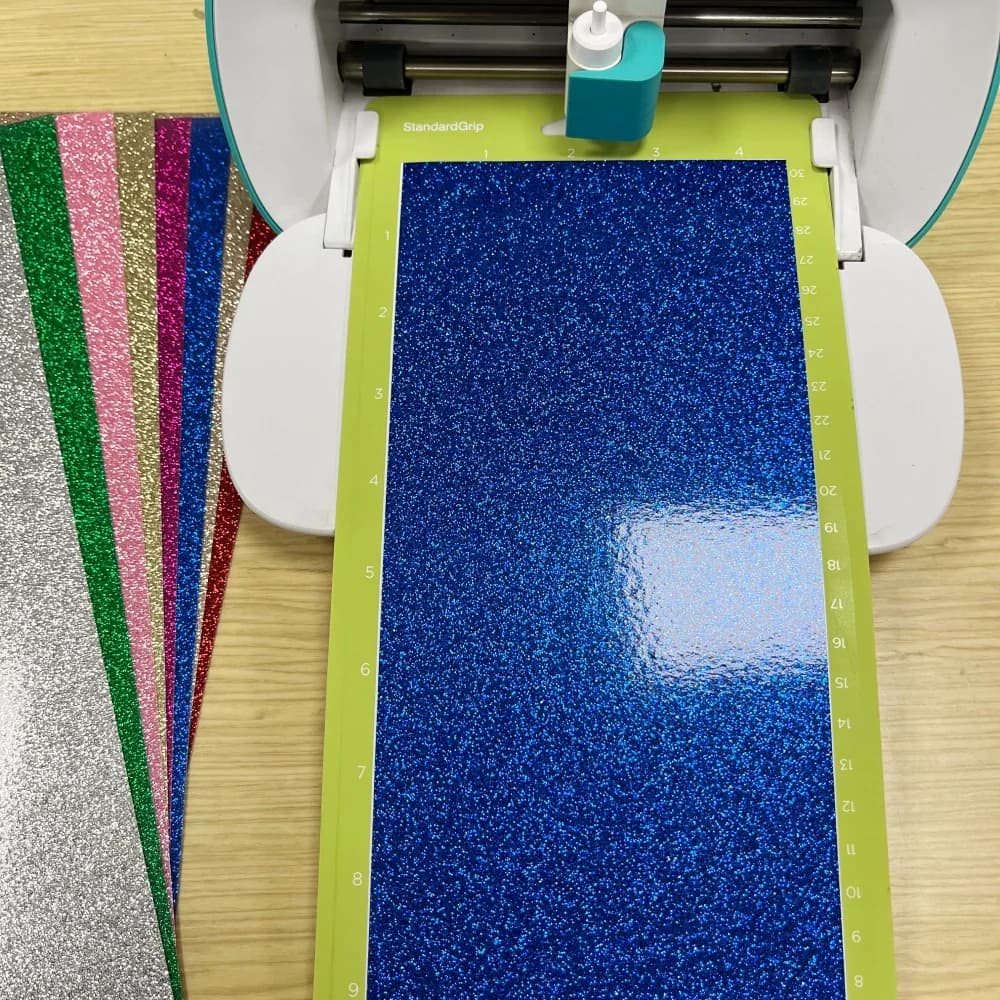 8 pezzi/16 pezzi 4,5 * 12 pollici fogli di vinile permanenti glitterati, per Cricut Joy, decalcomanie per auto, frese artigianali, adesivi decorativi
