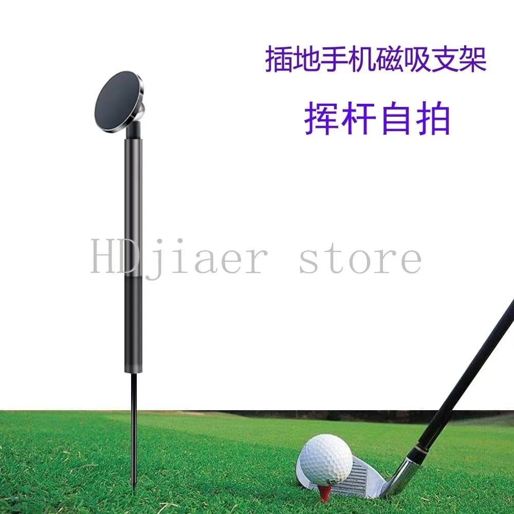 Nuovo treppiede per selfie da golf - Supporto magnetico plug-in per telefono cellulare, per supporto da tiro per percorsi grezzi all'aperto