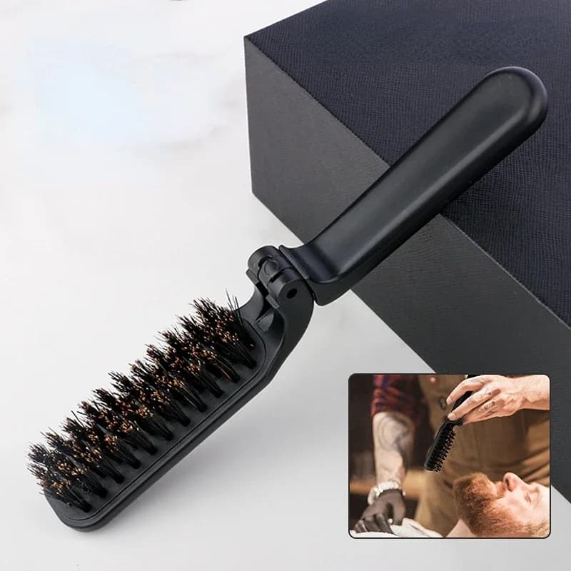 Folding hair brush hair combs for hair with portable boar bristles for travel straighten brush for berry pocket brush for folding hair for man