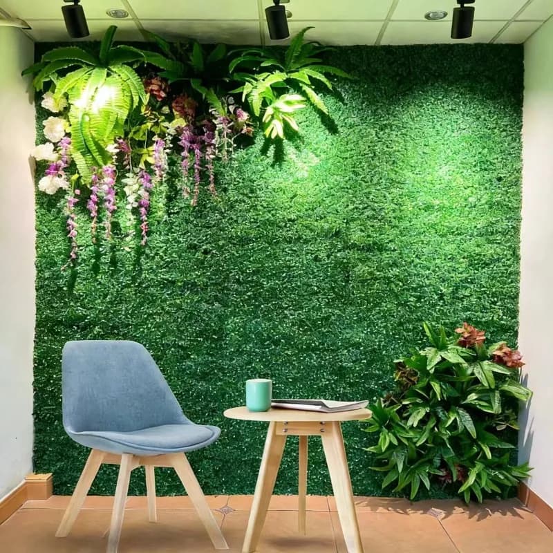 Artificial Milan Vegetal Wall, Synthetic Green Plants, Three-dimensional Background for Weddings, Home and Garden, Synthetic Plastic Grass