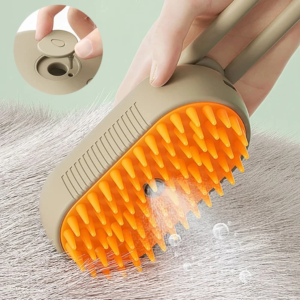 Pettine per massaggio spray per animali domestici pettine a vapore per gatti pettine per capelli pettine per cani e gatti spray d'acqua per far galleggiare i capelli senza bagno