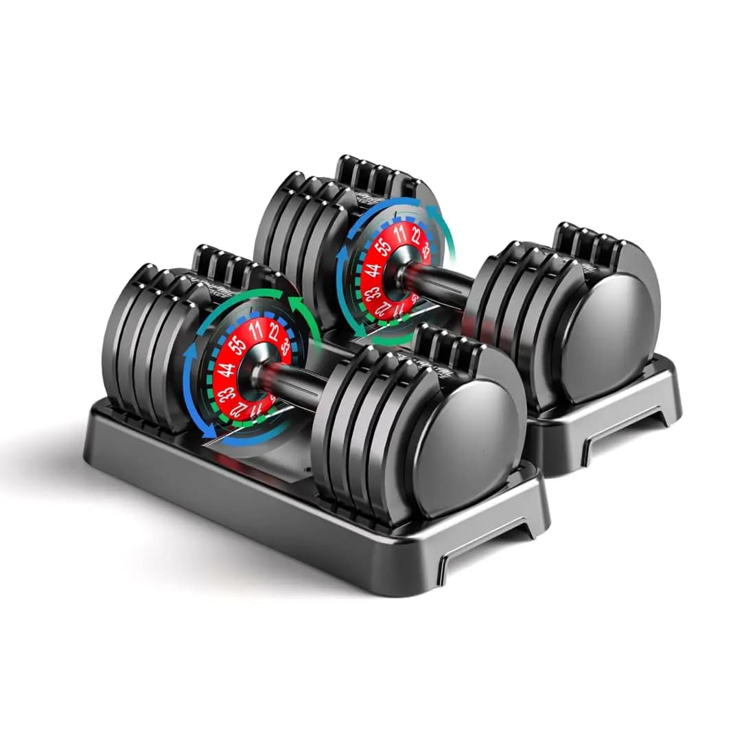 Adjustable Dumbbell Set 5-in-1 Quick-Lock 25lbs/50lbs Pair Anti-Slip Handle Home Gym Weights for Men & Women, Customized