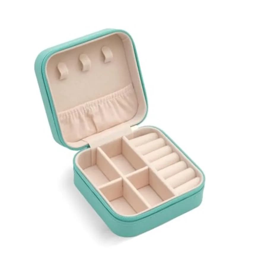Mini travel case for jewelry, small portable jewelry box, portable storage box for rings display, earrings, necklaces, gifts