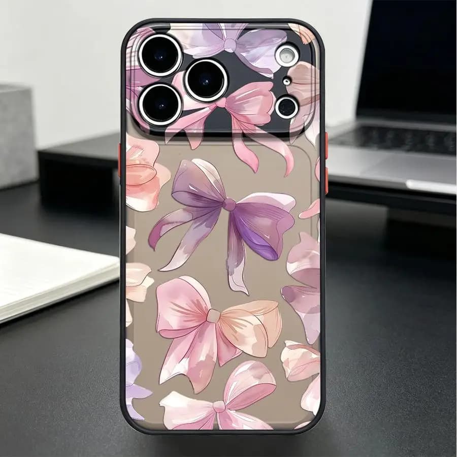 Watercolor Bow Case for iPhone 17 Pro Max 15 7 8 SE 16 Plus 13 Mini XS XR 12 17e Air 14 11 Funda Back Phone Cover