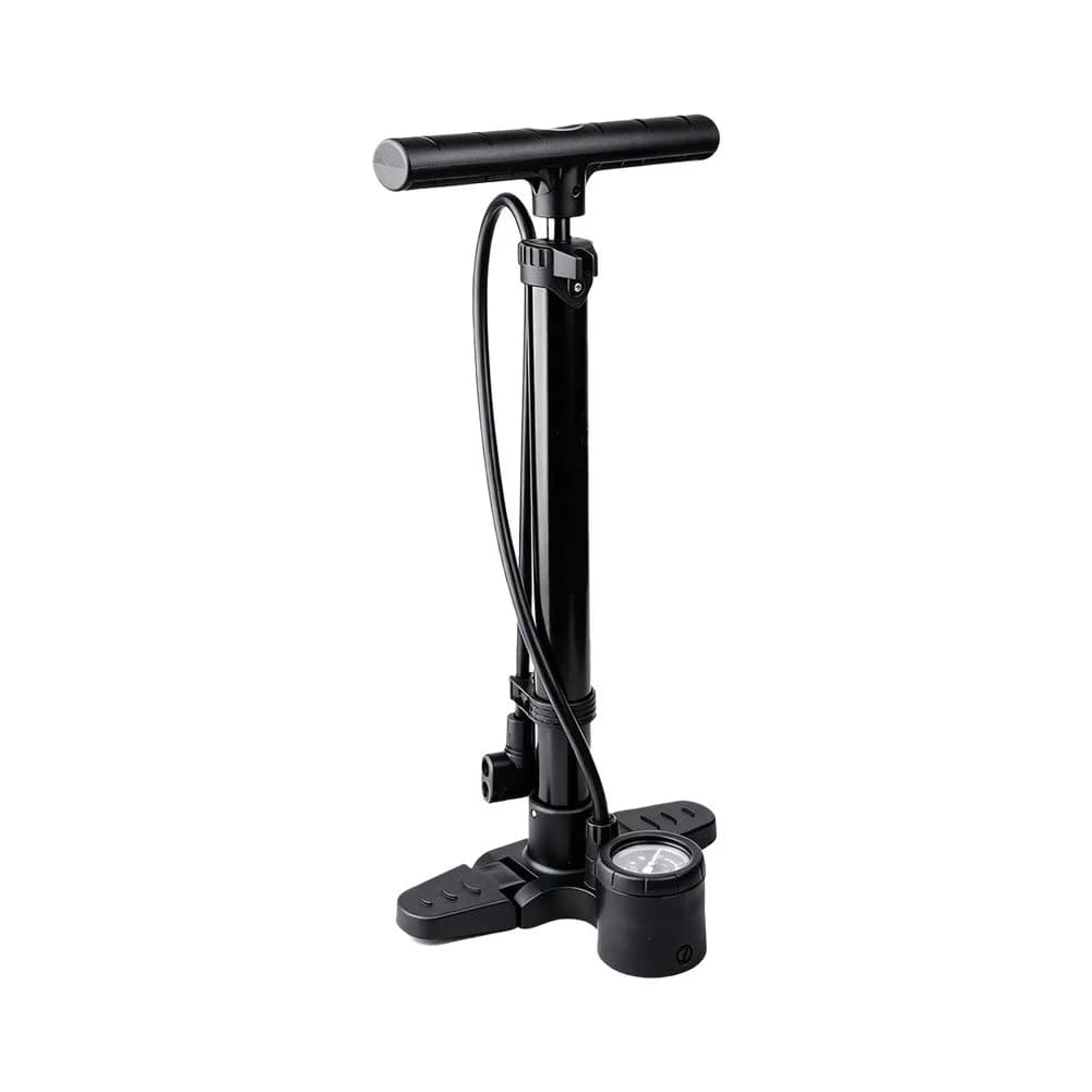 Aluminum 230psi Floor Pump for Bike with Pressure Gauge Folding Pedals and Inflation Head for Road Mountain E-Bike Car