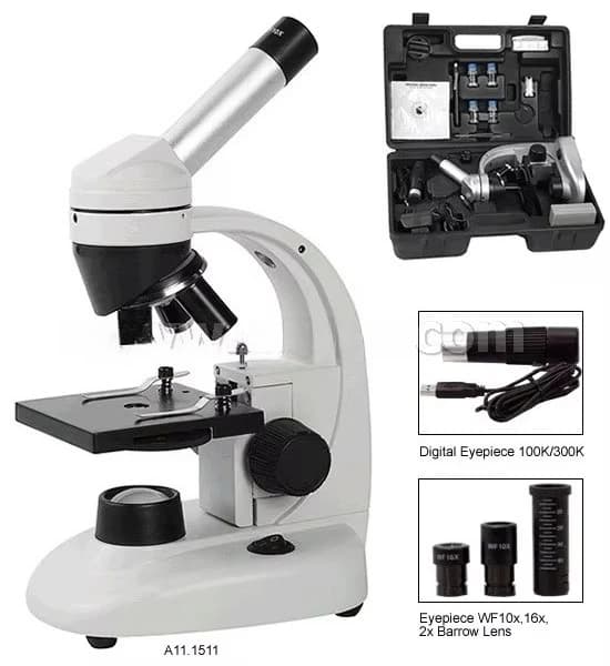Microscopio Biologico Monoculare per Studenti A11.1511 640x in Metallo