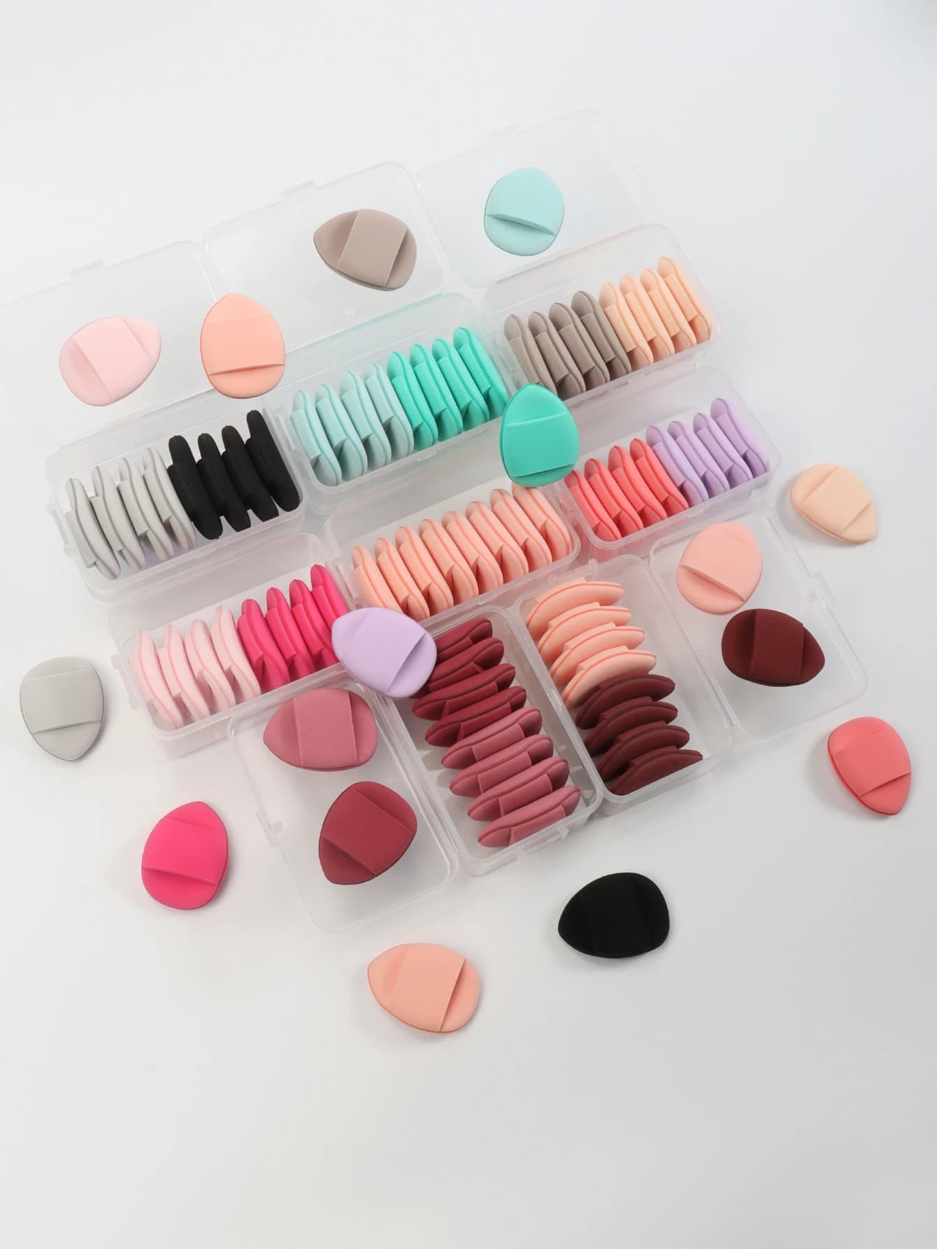 10 confezioni di spugnette per il trucco a forma di dito, inclusi spugnette per cipria, spugne miste senza lattice e spugnette per il trucco, utilizzabili per il trucco.