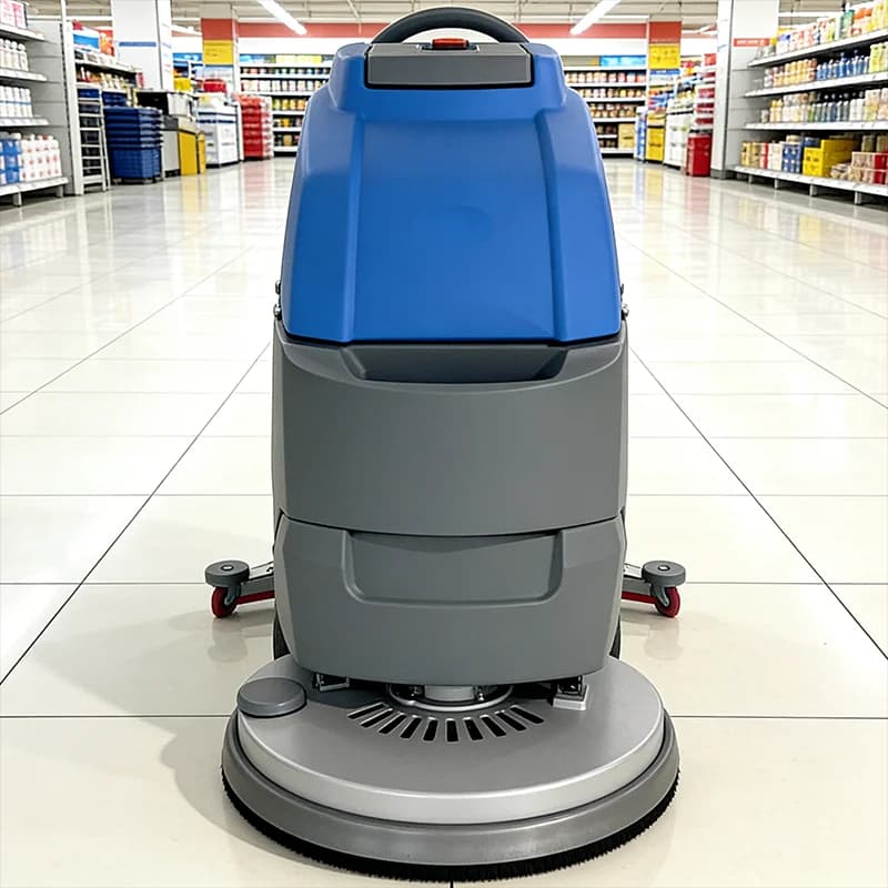 Lavasciuga Pavimenti Industriale Automatica con Spazzola Motorizzata per Pulizia di Fabbriche e Magazzini