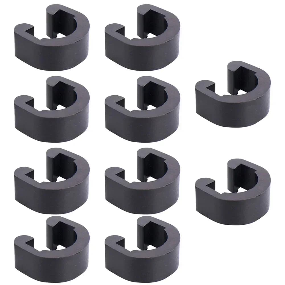 10pcs Bicycle C-Clips Buckle Brake Gear Cable Housing Hose Tube Plastic Clamp Mountain Bike Road Bicycle Oil Pipe Cable Ties