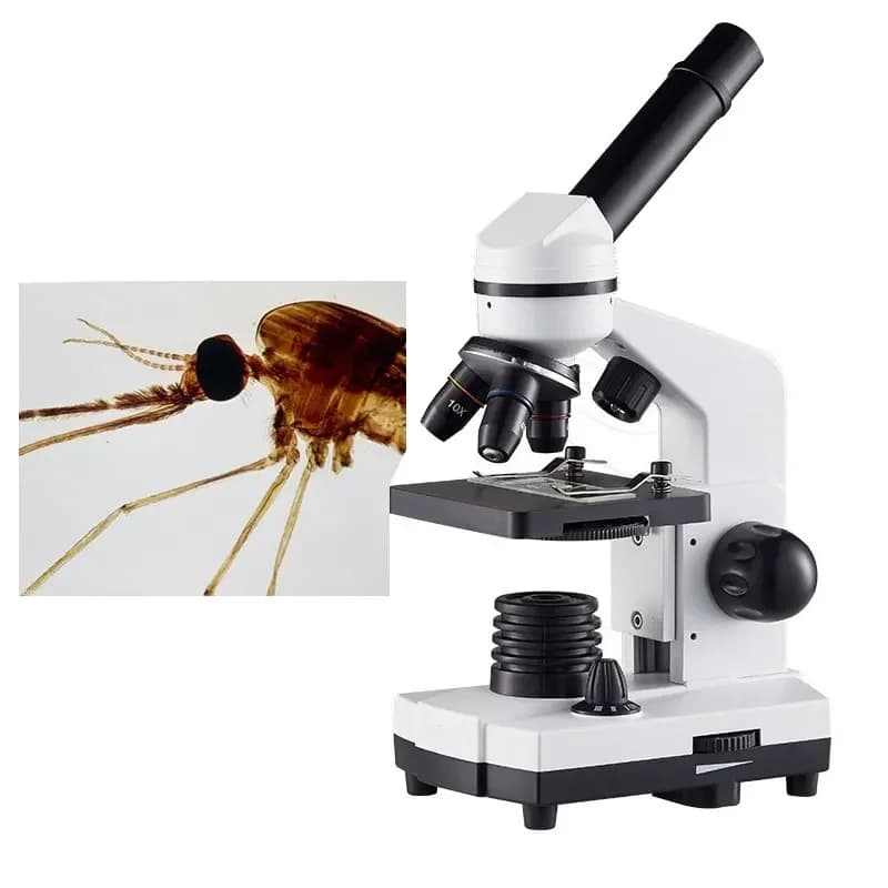 Microscopio biologico monoculare professionale 1600X Microscopio per studenti illuminato a LED Regalo educativo