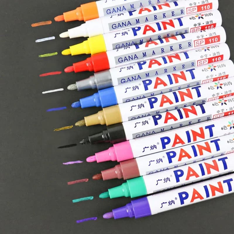 Pennarelli colorati 2.0mm Penna gel bianca impermeabile oleosa Graffiti fai da te Schizzo Marker Cancelleria Scrittura Materiale scolastico Pennello