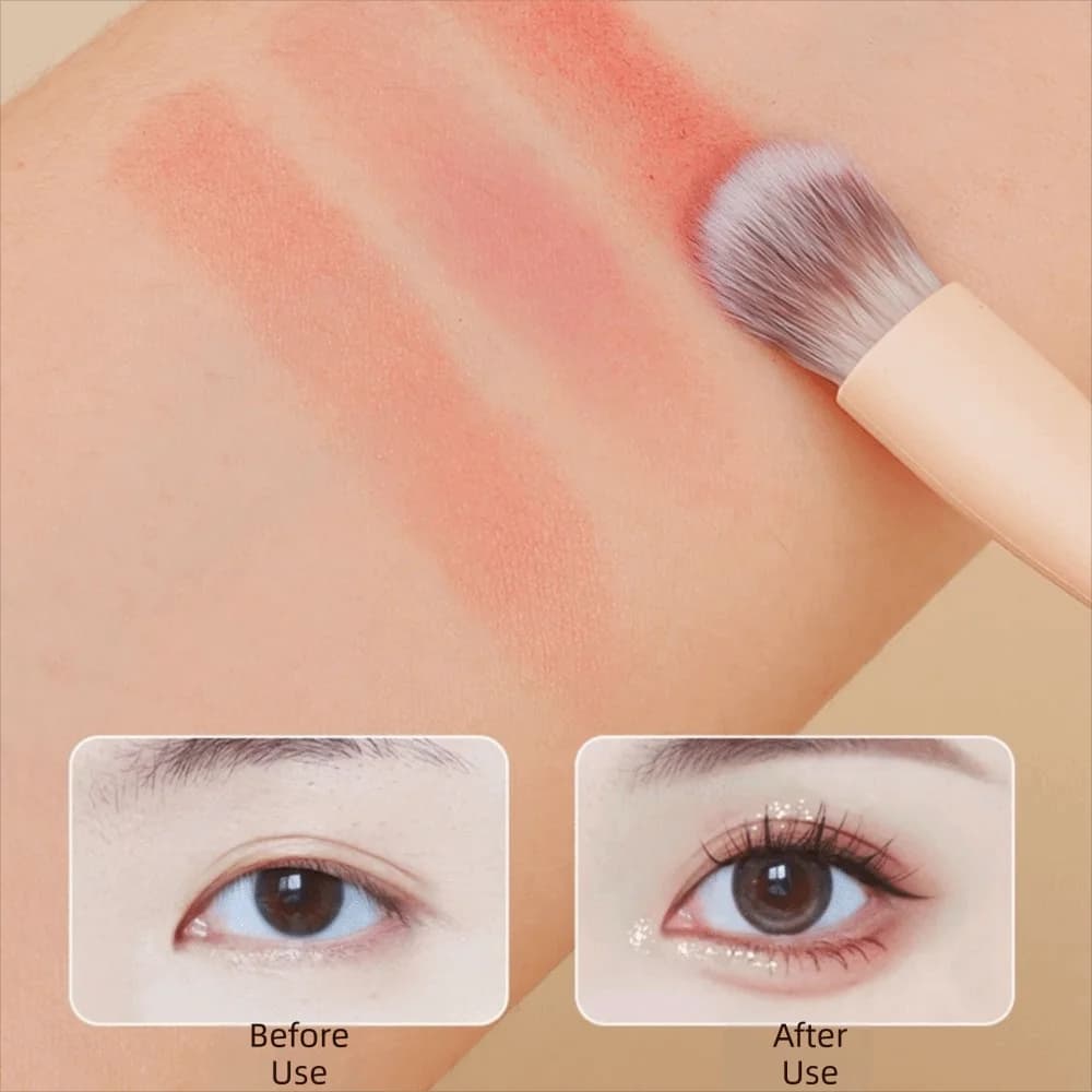 4Pcs 4 in-1 Makeup Brush Set Powder Blusher Brush Foundation Brush Travel Makeup Brushes Blush Brush Soft Eyeshadow Powder Brush