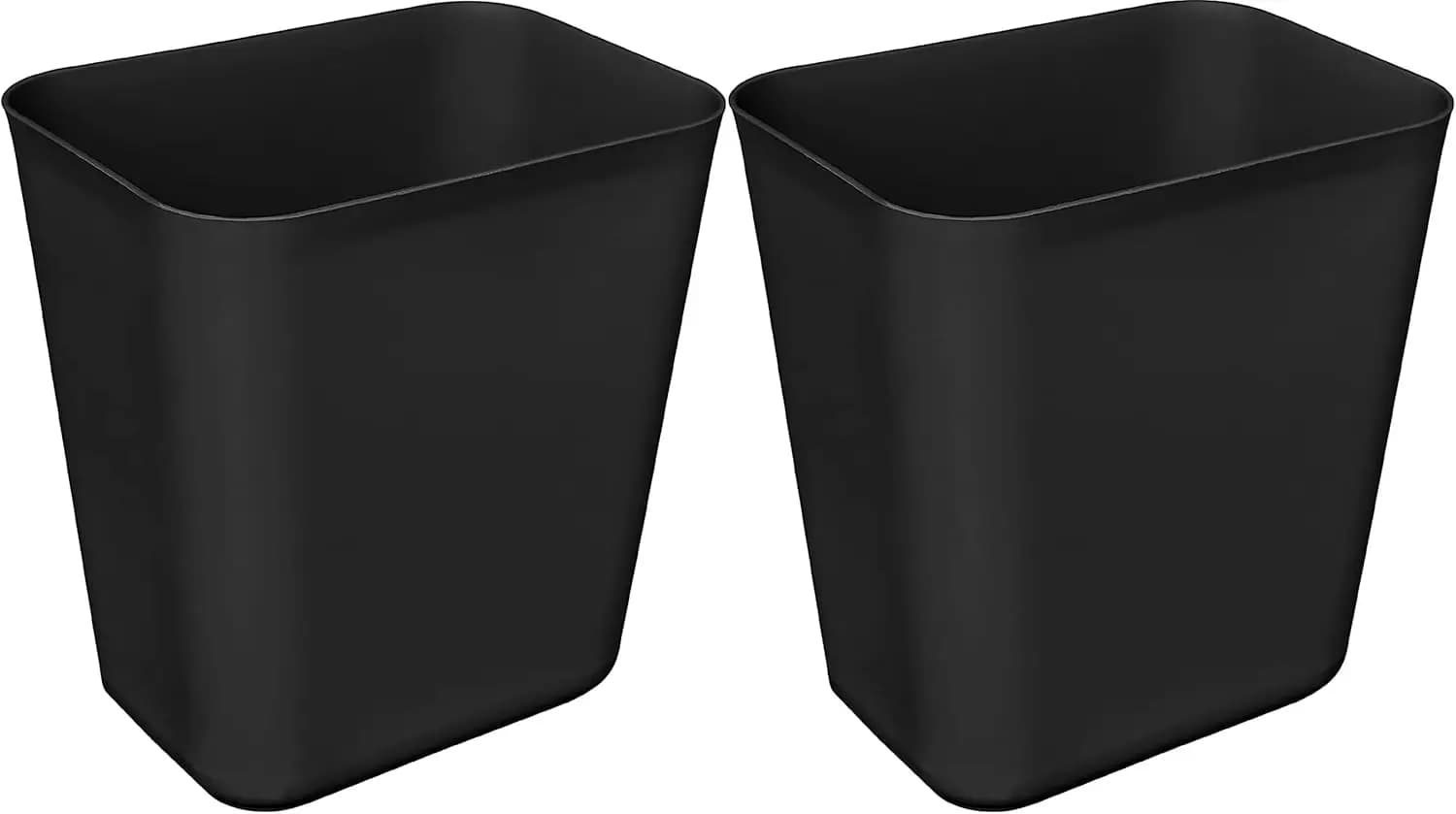 Cestino per Rifiuti Efficiente da 3 Galloni, Adatto Sotto Scrivania, Cucina, Casa, Ufficio (Nero, 3 Galloni - Confezione da 2)