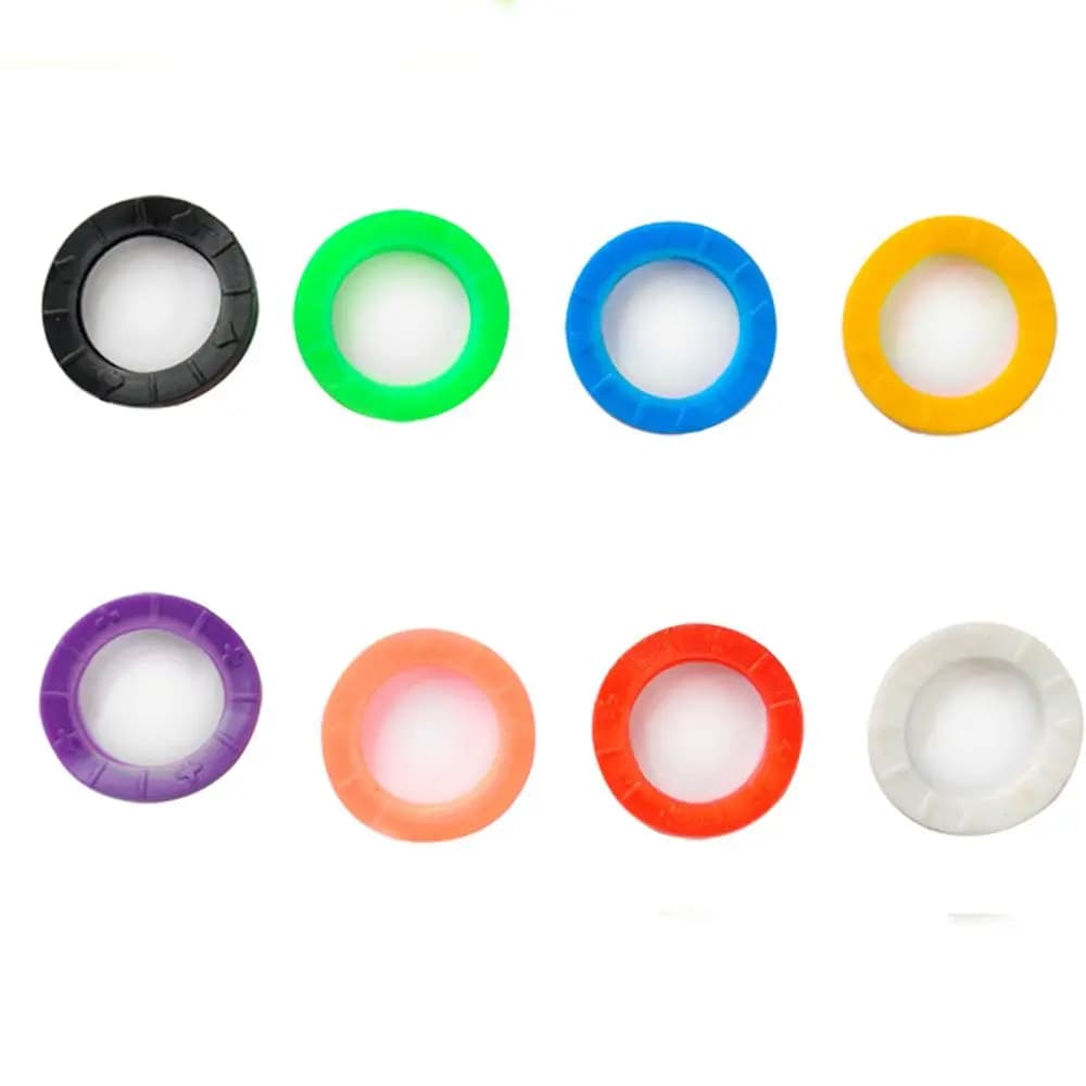 8pcs 8pcs Soft Round 24mm*4mm Home Keys Cap Key Covers Silicone Keyring
