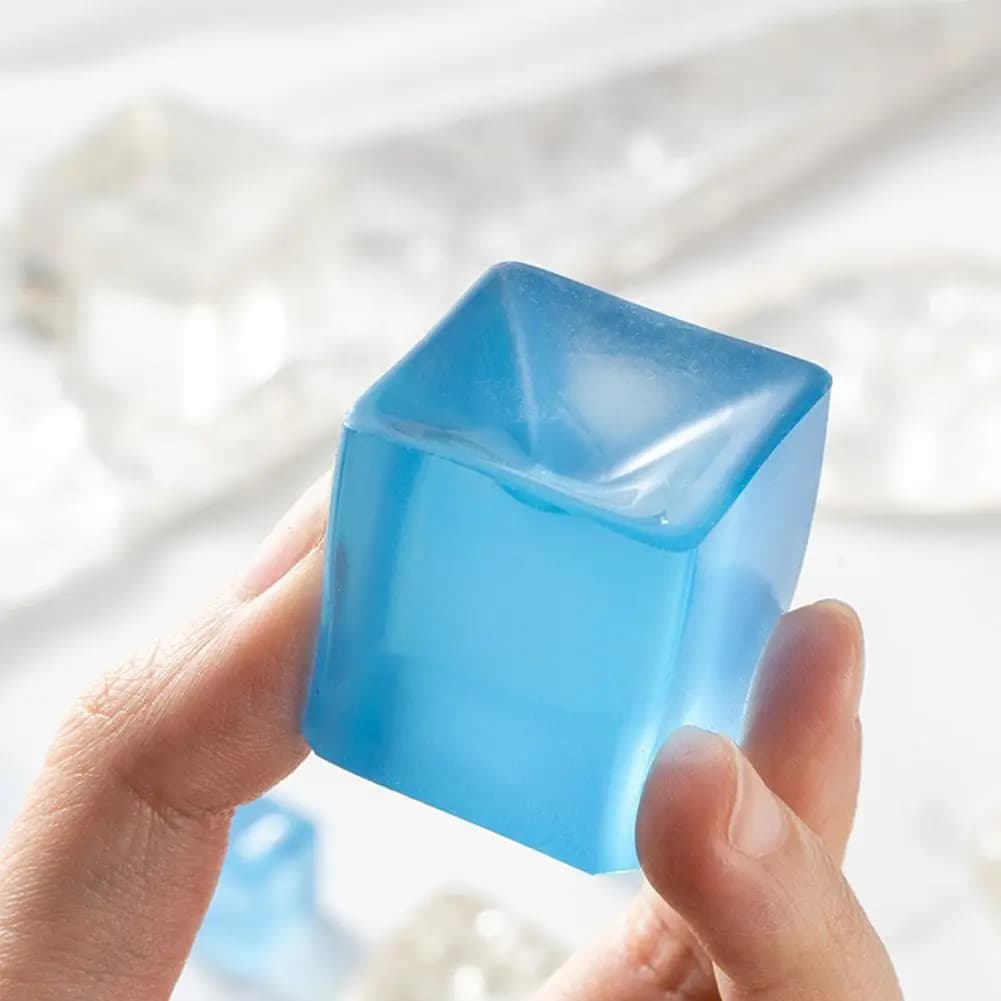 Mini TPR Blocco di ghiaccio Palla antistress Giocattolo Antistress Novità Decompressione Trasparente Agitarsi Giocattoli Cubo Giocattolo Squee R9R6