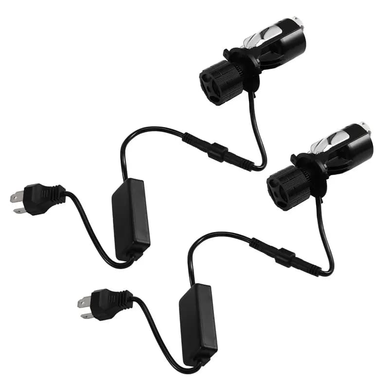 Fari A82M-A82 H4 con lenti, mini lampadine LED HIB2, doppio proiettore per auto e moto, ricambi auto