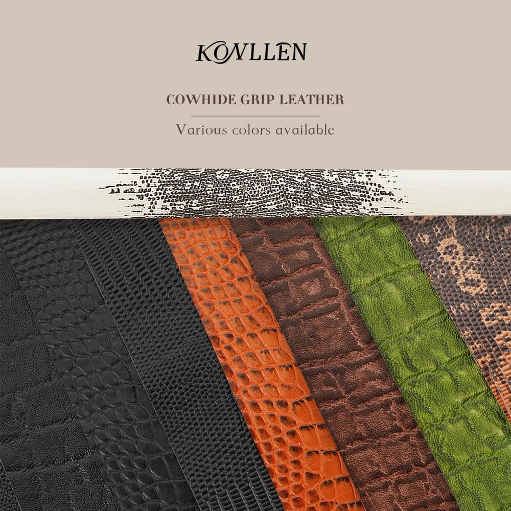 Konllen Impugnatura in pelle Avvolgente Pelle bovina Impermeabile antiscivolo Pelle di lucertola 325 * 100 * 0.6mm Pelle Biliardo Stecca da biliardo Accessorio da biliardo