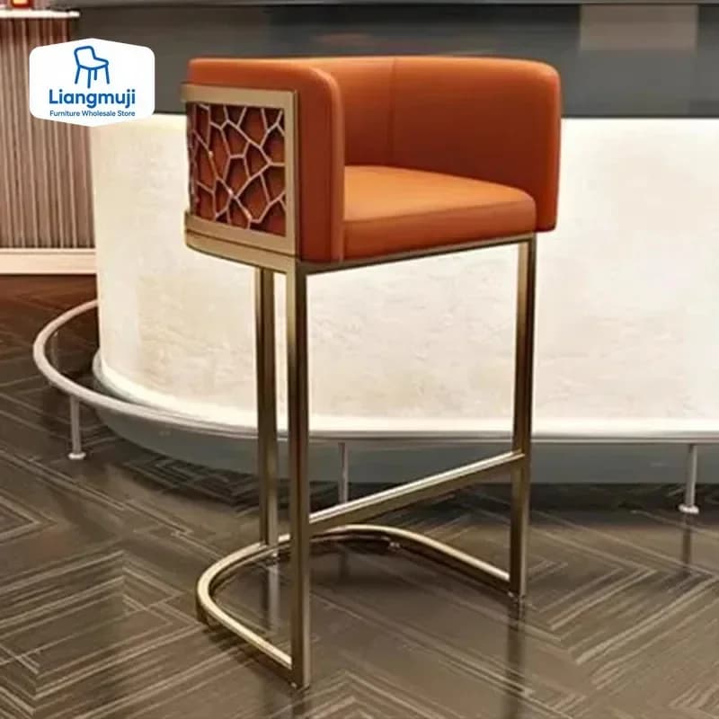 Sgabelli da Bar in Pelle Grigia, Design Minimalista, per Gaming e Computer, Arredamento per Lounge