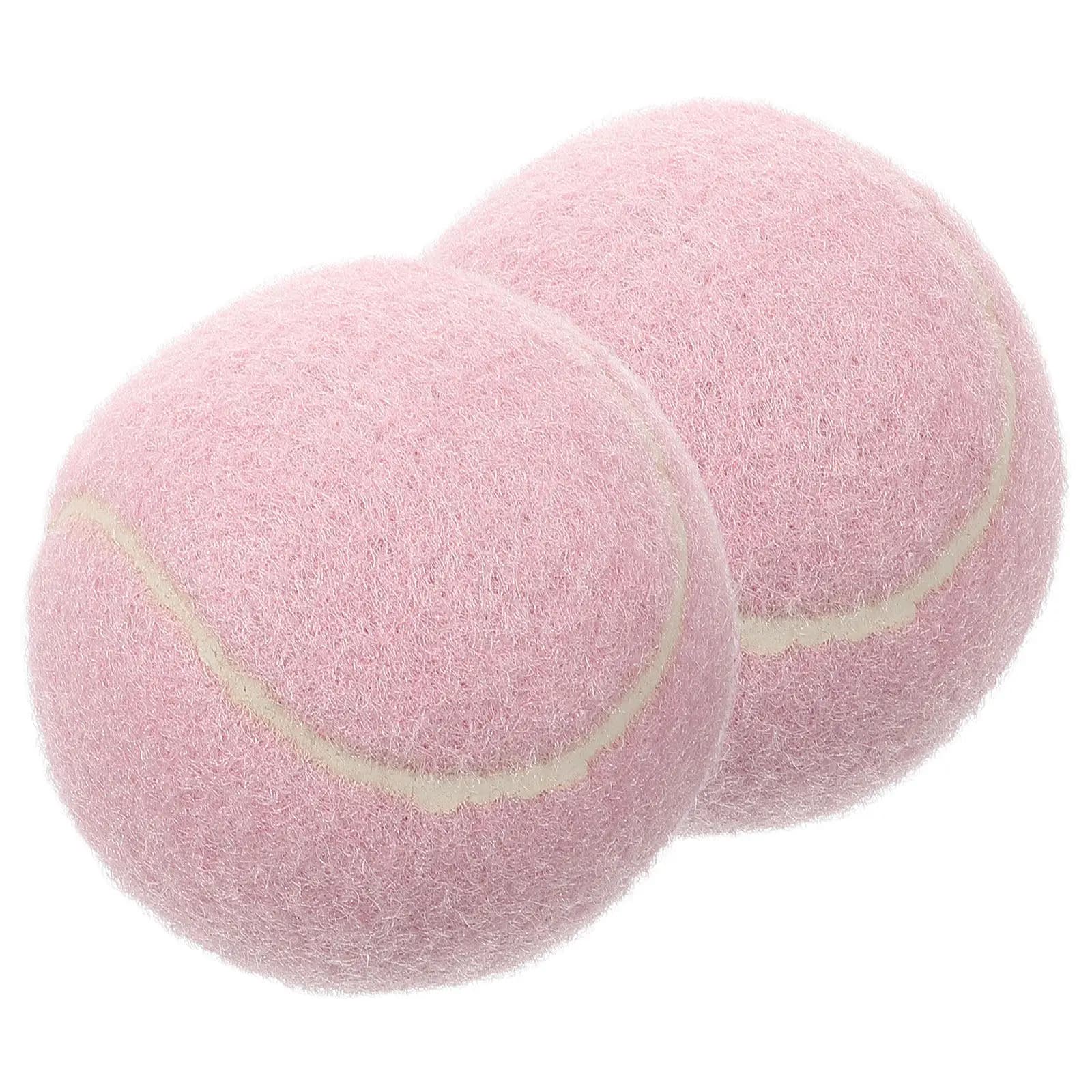 2 Palline da Tennis in Gomma Rosa per Principianti, per Allenamento e Miglioramento della Coordinazione Occhio-Mano