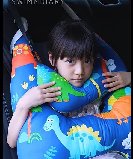 Cuscino per auto 1PC per adulti e bambini Cuscino per collo da viaggio lavabile in cotone traspirante Supporto per poggiatesta per seggiolino per bambini