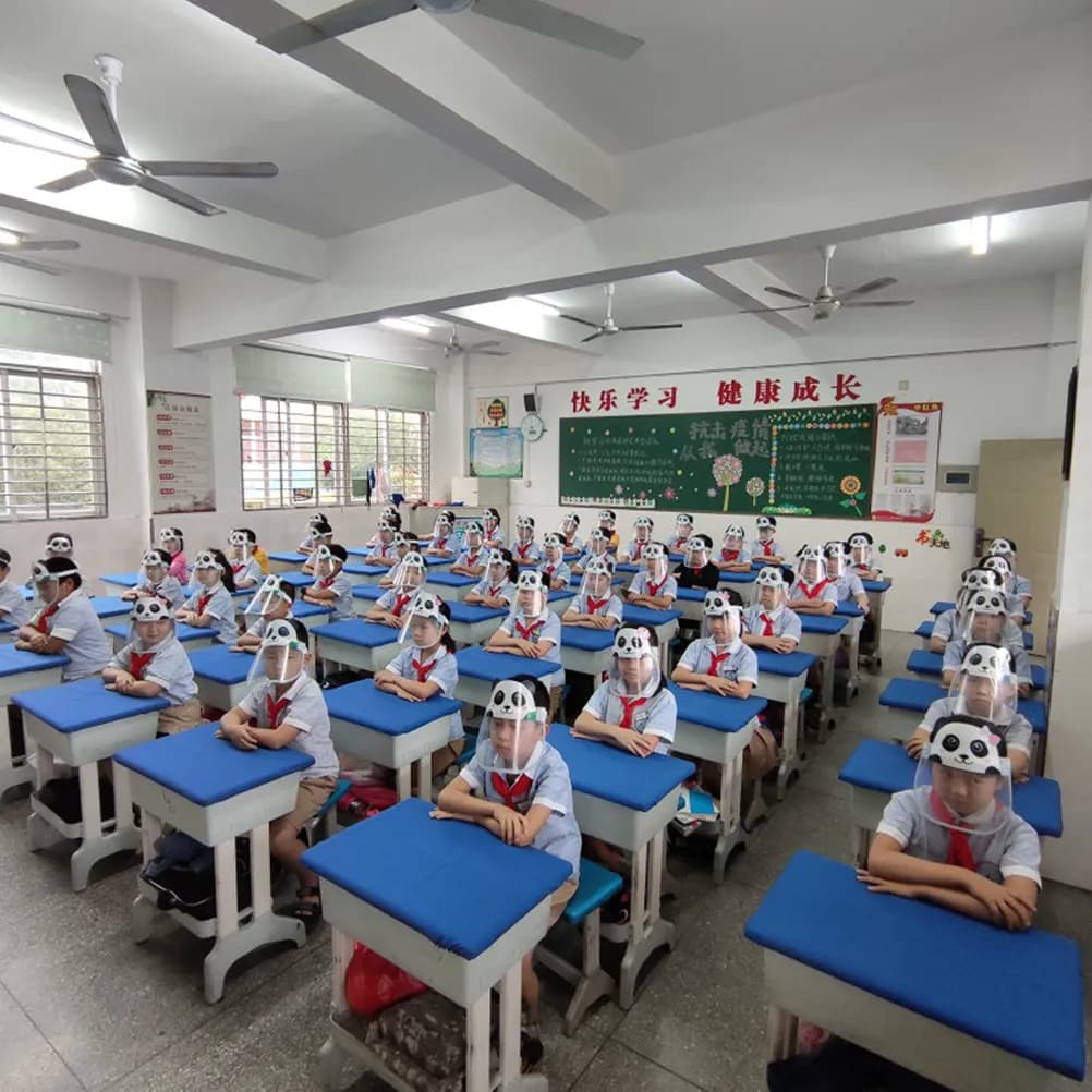 Maschera protettiva anti-schizzi da 2 pezzi per bambini, leggera, anti-schizzi, copertura completa per il viso, comoda fascia elastica