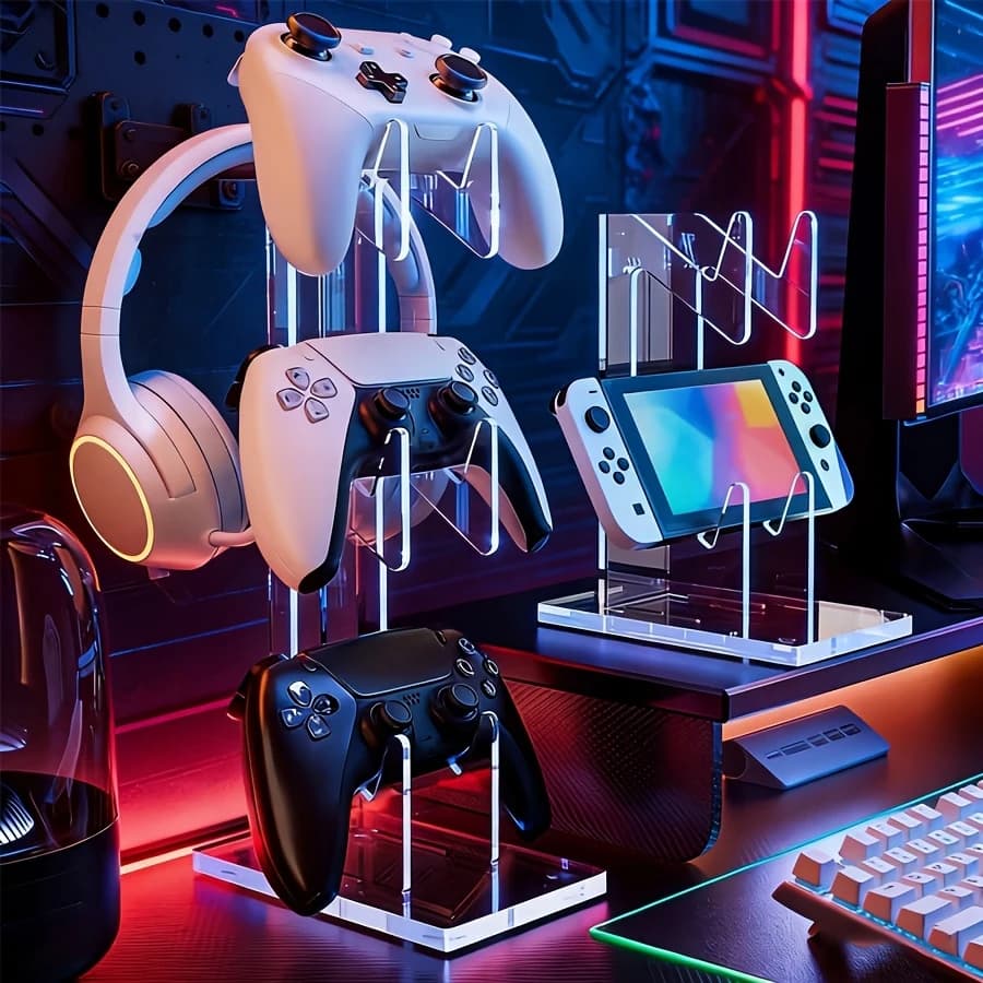 Universal Support 3 in 1 for Xbox/Switch Controllers and Headphones, Desk Organizer