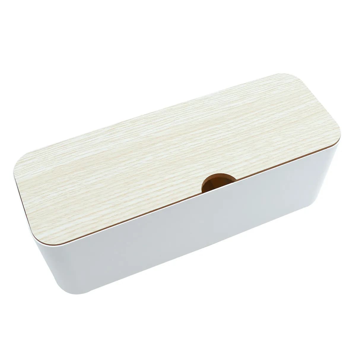 Scatola porta cavi da 1 pezzo, organizer creativo per cavi, resistente ai graffi, con coperchio, per gestione cavi e prese multiple