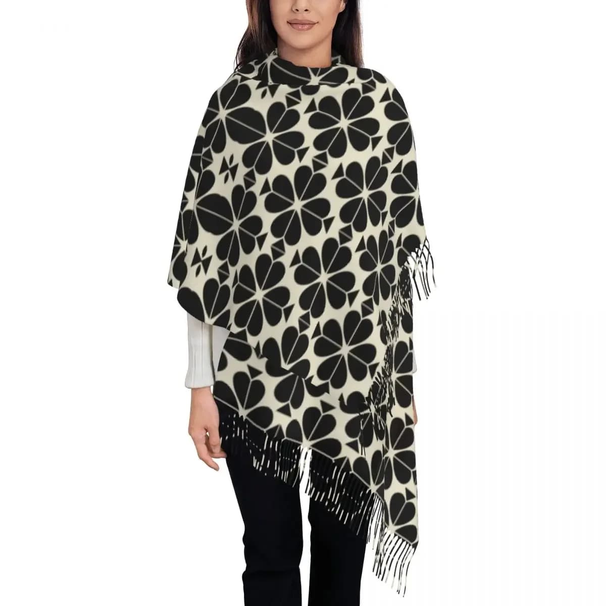 Warm Scarf Soft Winter Fashion Flower K-Kates Scialli Wrpas Luxury Fashion S-Spades Custom Bufanda Lady Scarves Vintage Wrap