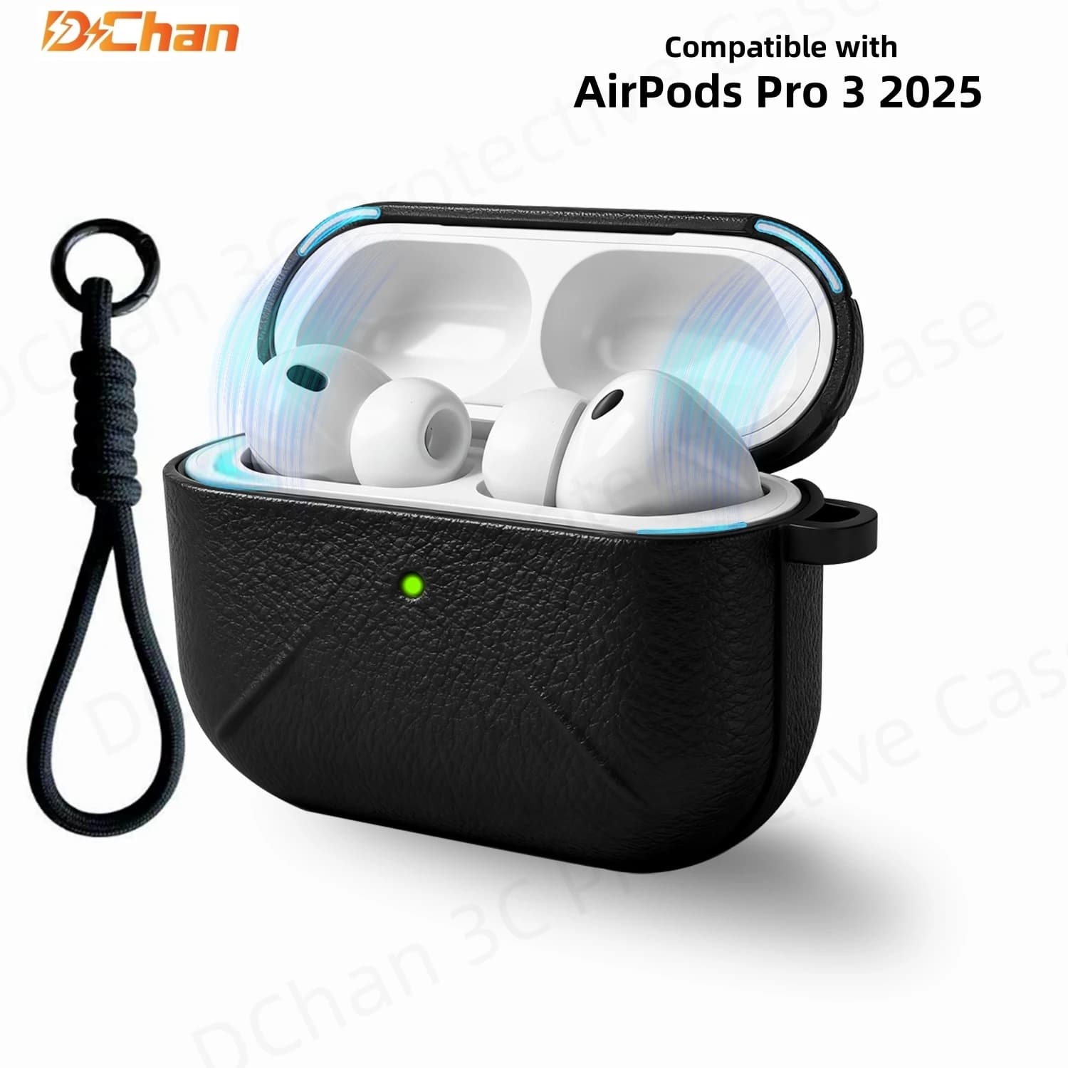 For AirPods Pro3 2025 Case Leather Pattern Fullbody Protective Case Cleaner Kit Magnetic Lock Cases For AirPods Pro 3 Headphone