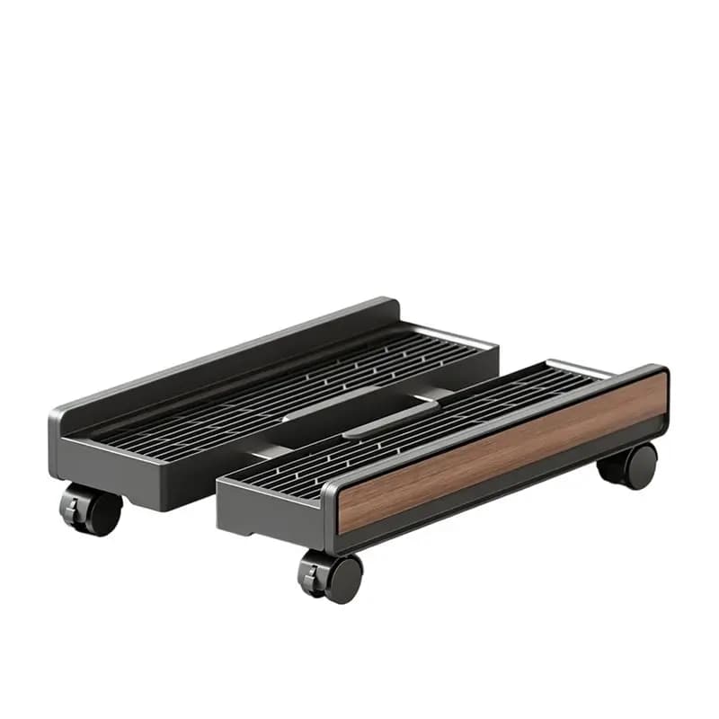 [B24B!】 Adjustable Rolling Computer Holder With Locking Wheels, Mobile CPU Stand For Gaming Towers, Under Desk PC Riser