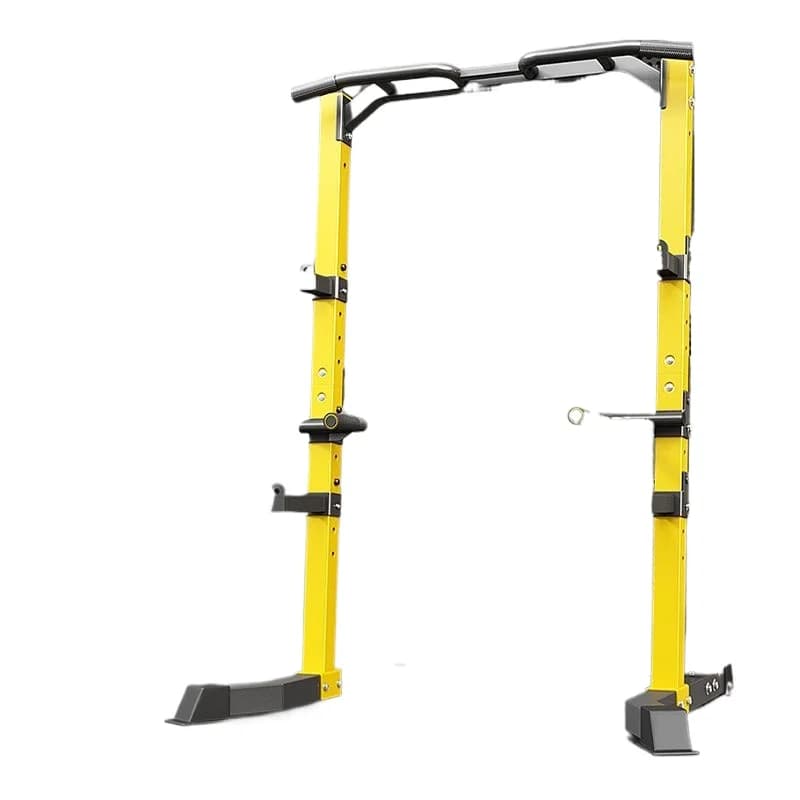 Rack multifunzionale per squat e panca, dispositivo per trazioni domestico, supporto per bilanciere fitness con barra orizzontale per interni