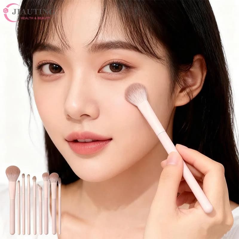 Set di Pennelli per Trucco per Principianti 7-13 Pezzi, Pennello per Fondotinta, Correttore, Ombretto, Strumenti di Bellezza Cosmetica