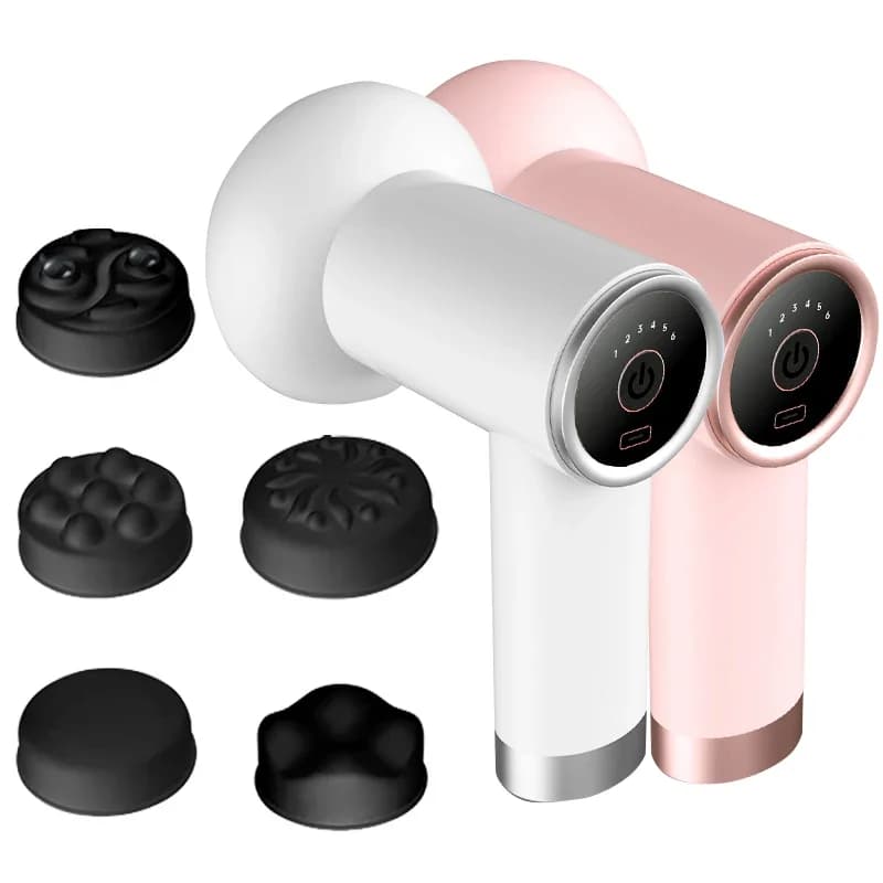 Massage Gun Wireless Charging Machine For Pushing Fat Portable Massage Stick Collar, Life, Shoulder White Pink Mix