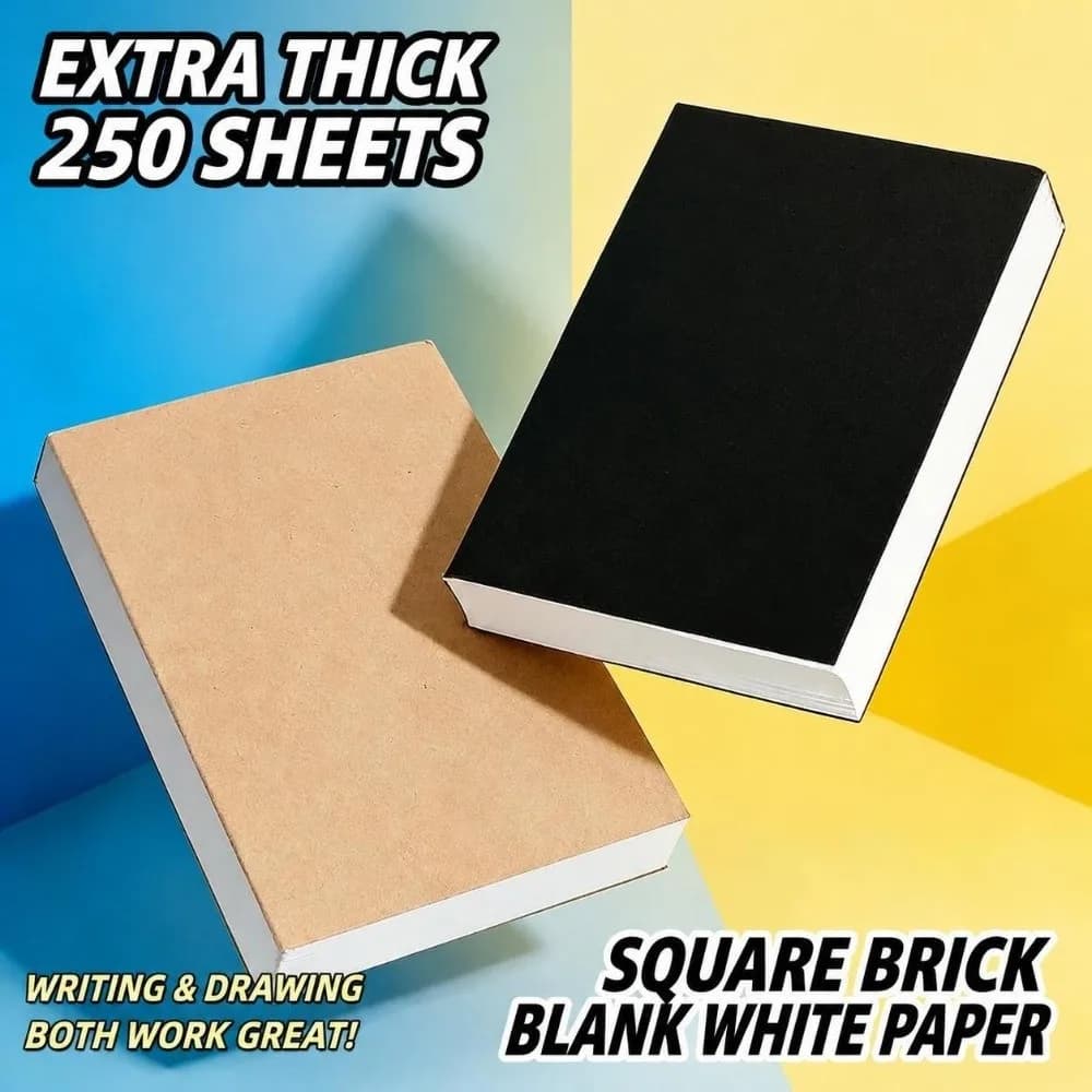 New 250 Sheets Notebook Draft Paper Blank Portable Sketch Notebook Tearable Stationery Sketchbook Note Taking