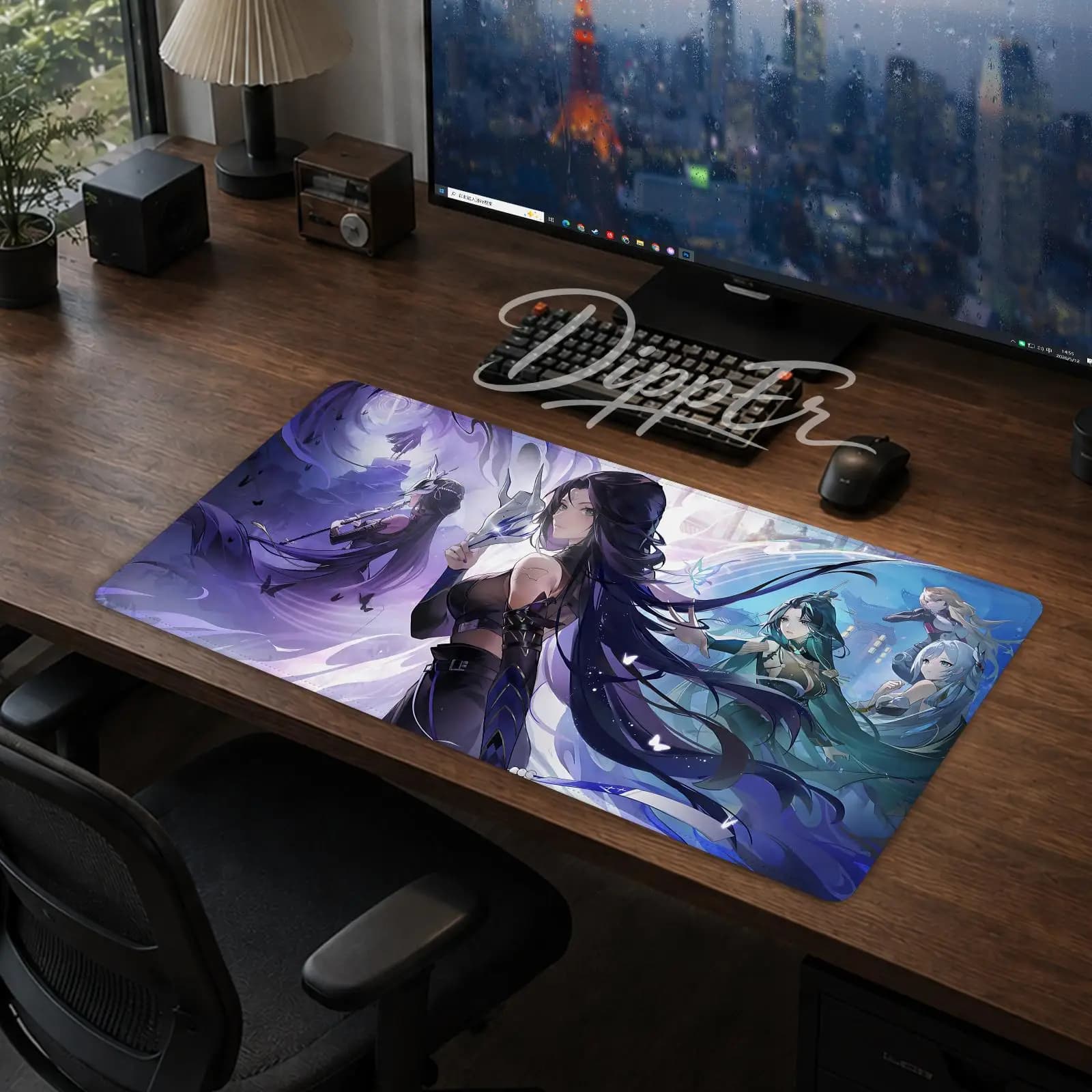 A-Tower of Fantasy Mouse Pad Office Large Desk Mat Gaming Mousepad Rubber Bottom Non-Slip Cushion 900X400