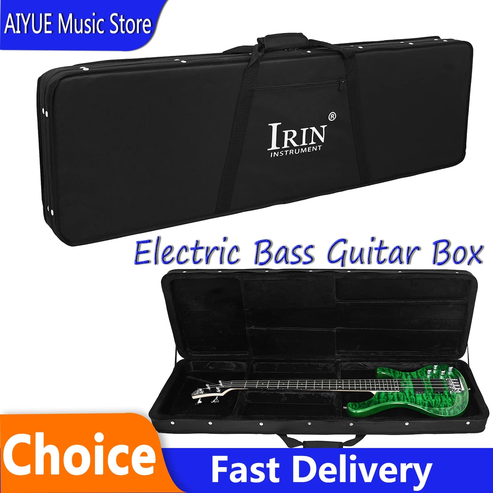 Custodia per basso elettrico IRIN in tessuto Oxford impermeabile, universale e portatile, adatta per performance e accessori per chitarra/basso.