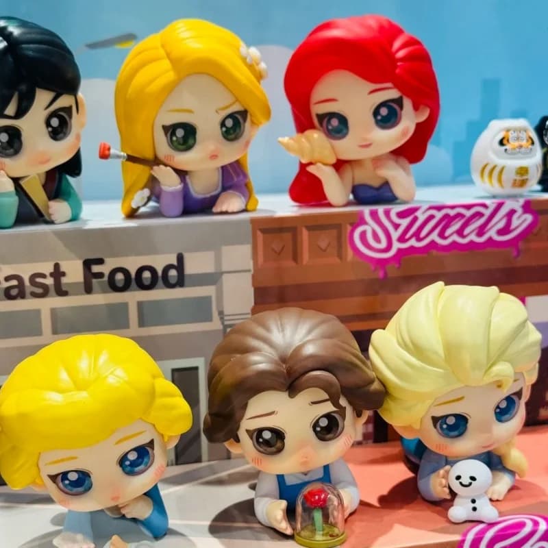 Disney Princess Afternoon Break Series Blind Box Mulan Belle Rapunzel Cenerentola Elsa Collezione Figura Scatola a sorpresa Giocattoli Regalo