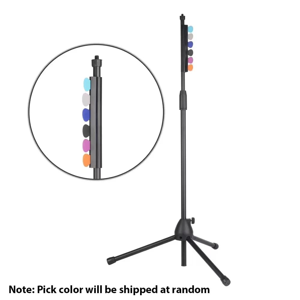 Supporto per plettro per chitarra con clip per morsetto per plettri per chitarra in gomma a 5 plettri per supporto per punteggio del microfono diametro 16-19 tubi