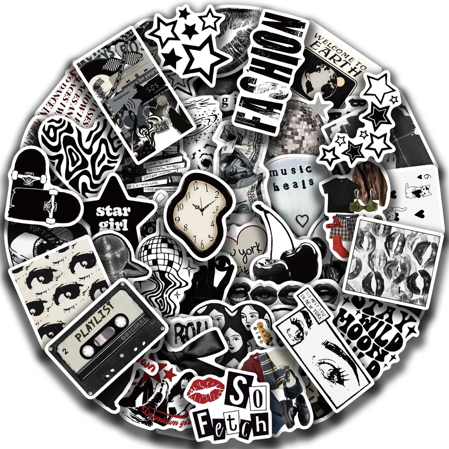 50 pezzi moda ragazze estetica Y2K graffiti adesivi telefono fai da te chitarra laptop notebook valigia tazza adesivi impermeabili giocattoli