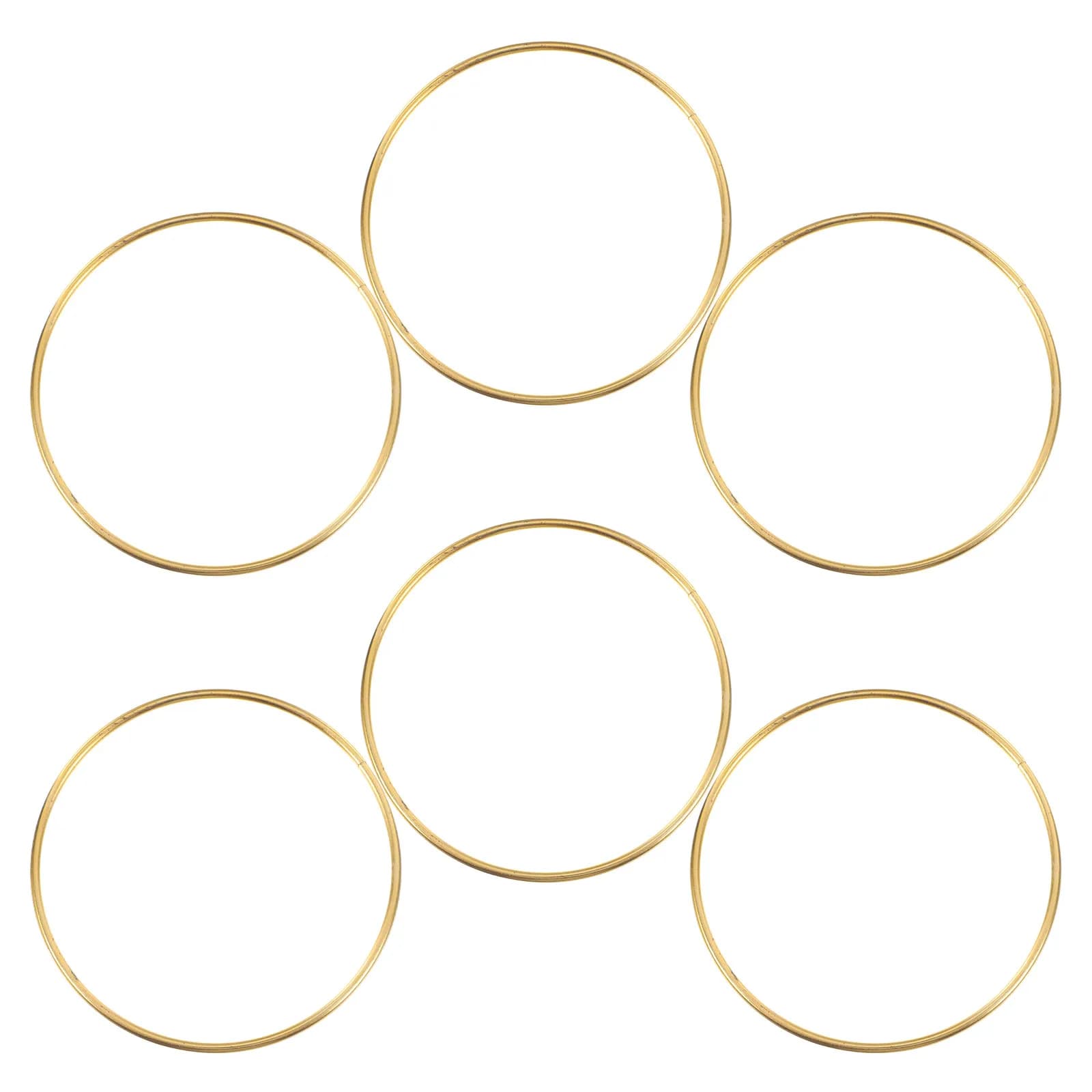 6Pcs Alloy Metal Hoop Rings Dream Catcher DIY Material Wreath Making Metal Circle Craft Hoops for Wedding Floral Decor