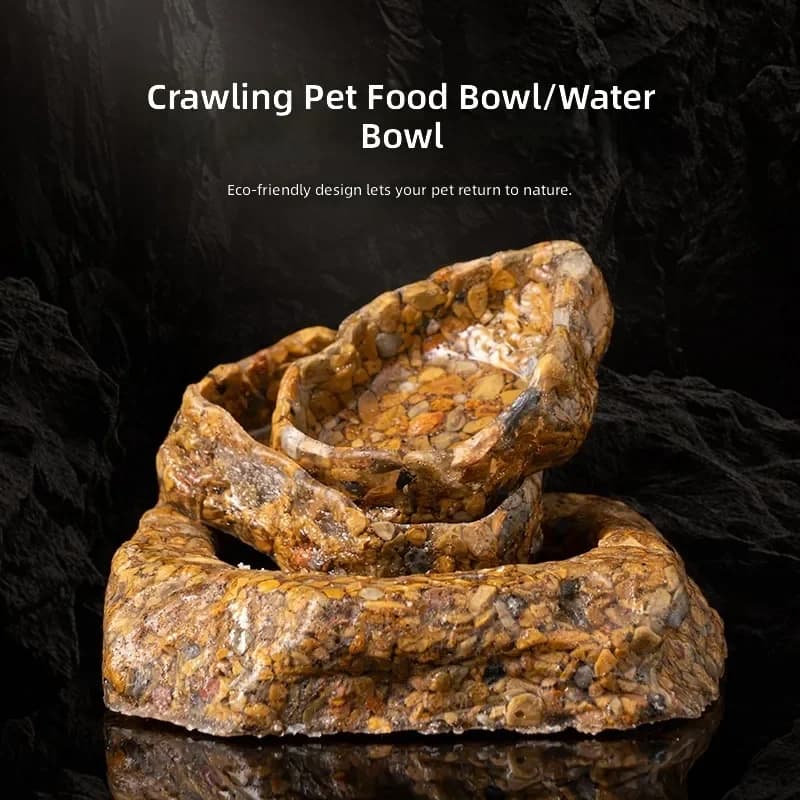 1Pcs Reptile Food Bowl for Small Pets Hamsters Geckos Bearded Dragons Escape Proof Feeding Dish Water Container