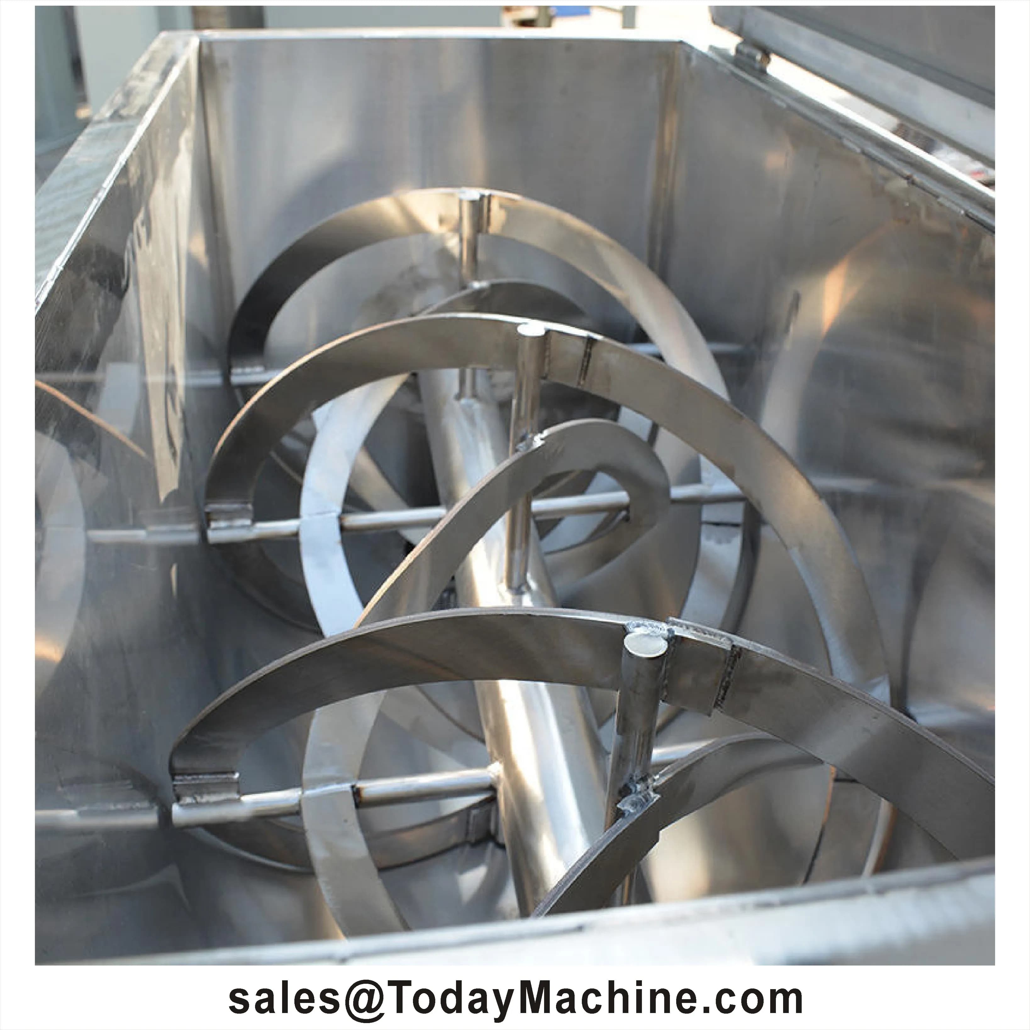 Double screw ribbon blender agitator with dry powder mixer with horizontal electric heating